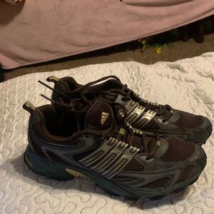 Brown and Gray Athletic Shoes